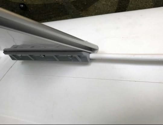 Aluminum bench seat installed across an inflatable dinghy