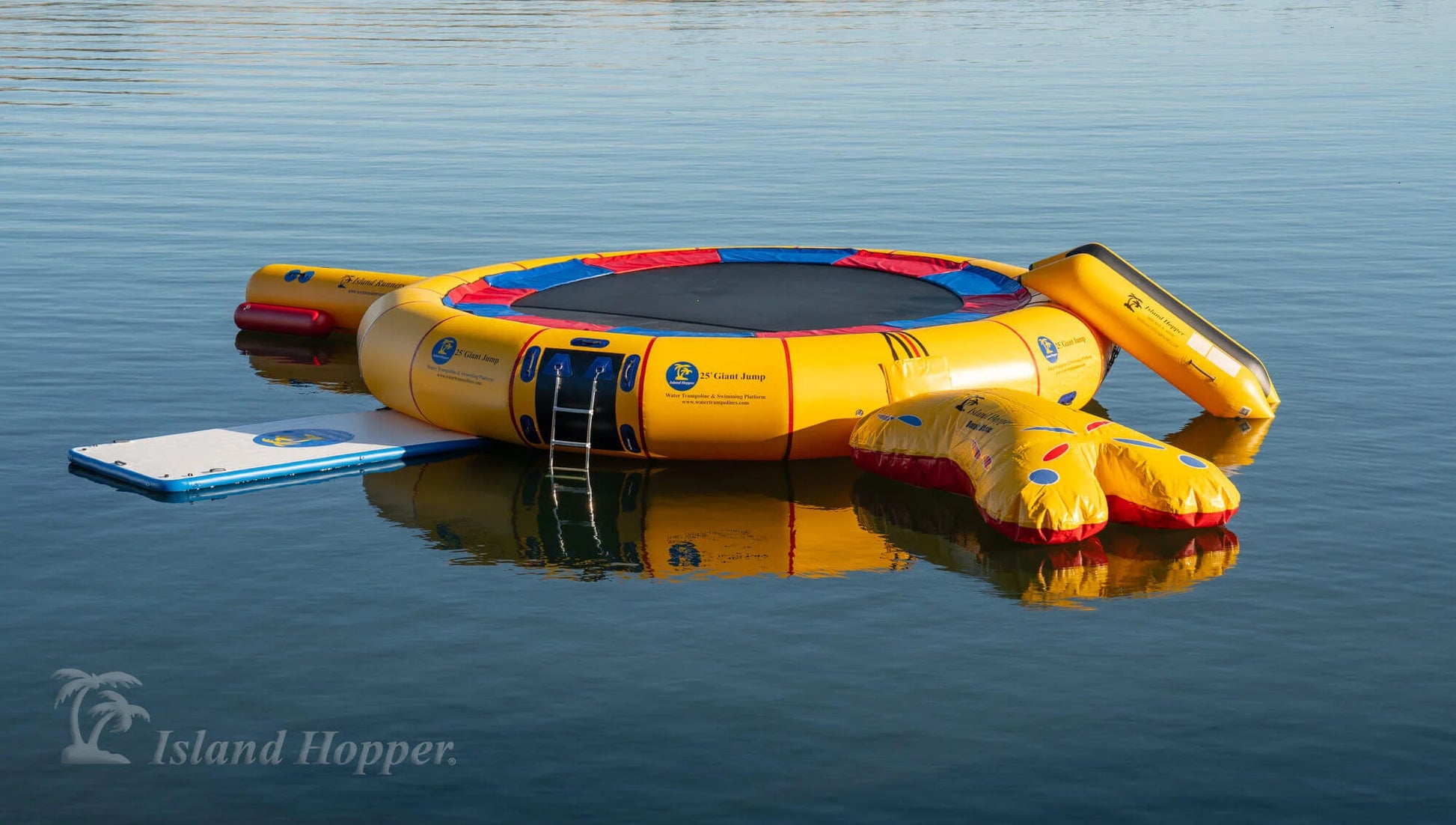 Island Hopper 25ft Giant Jump yellow Water Park at the lake