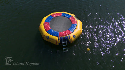 Island Hopper 15ft Classic floating lake trampoline for camps and resorts