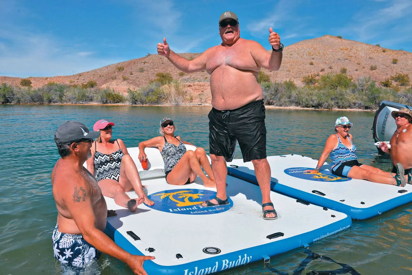 Island Buddy 8' Inflatable Water Platform & Dock