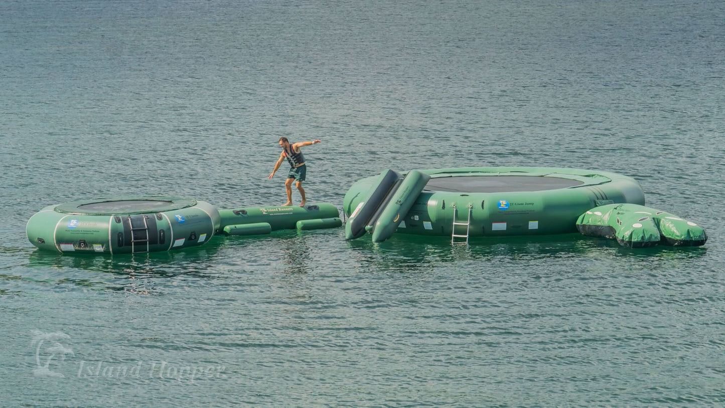 25′ “Giant Jump” Water Trampoline Natural Green