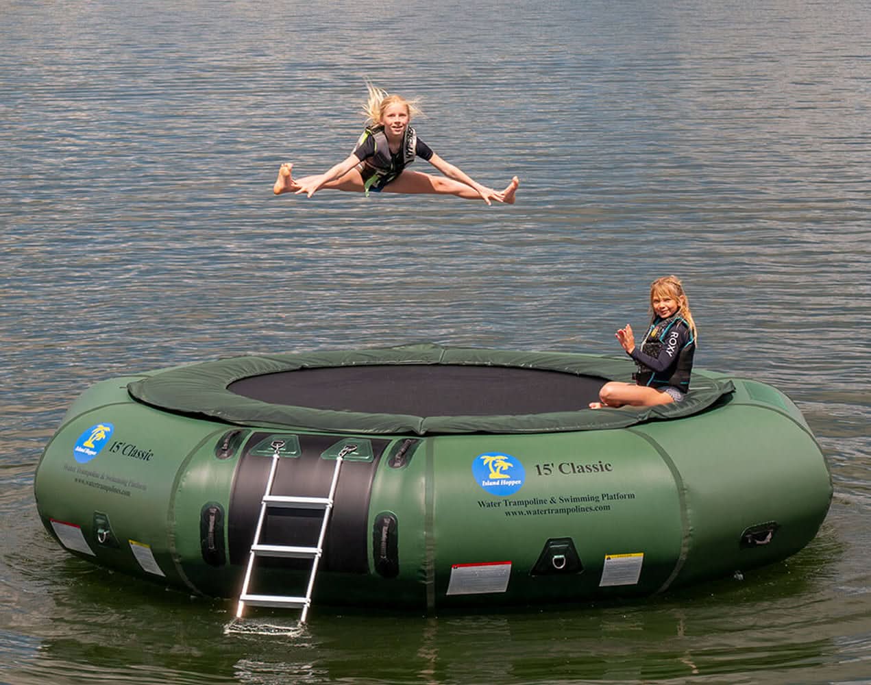 15′ “Classic” Water Trampoline Natural Green
