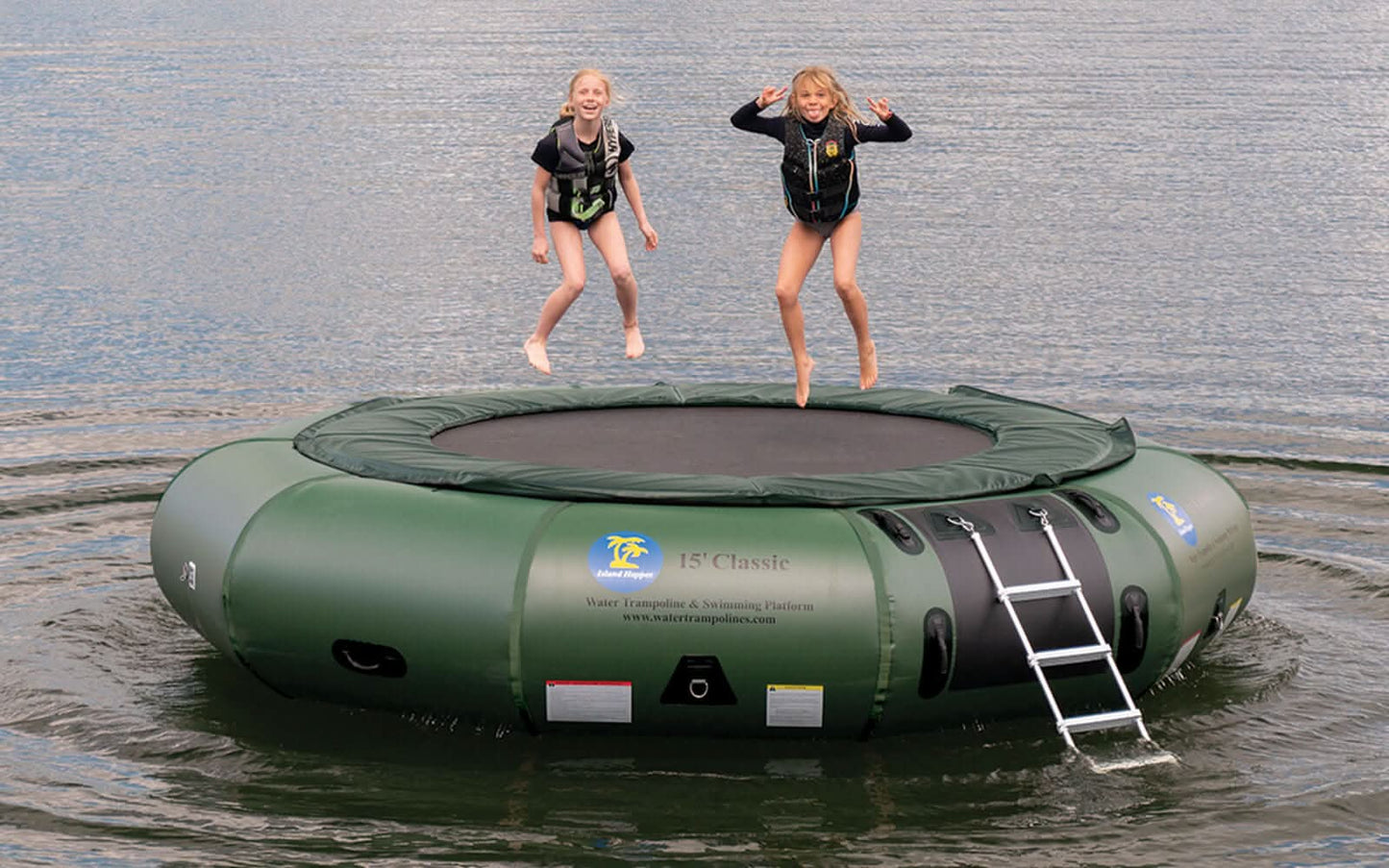 15′ “Classic” Water Trampoline Natural Green