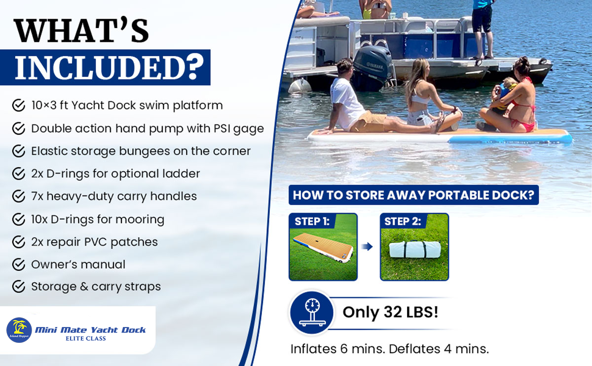 island hopper mini mate yacht dock what is included