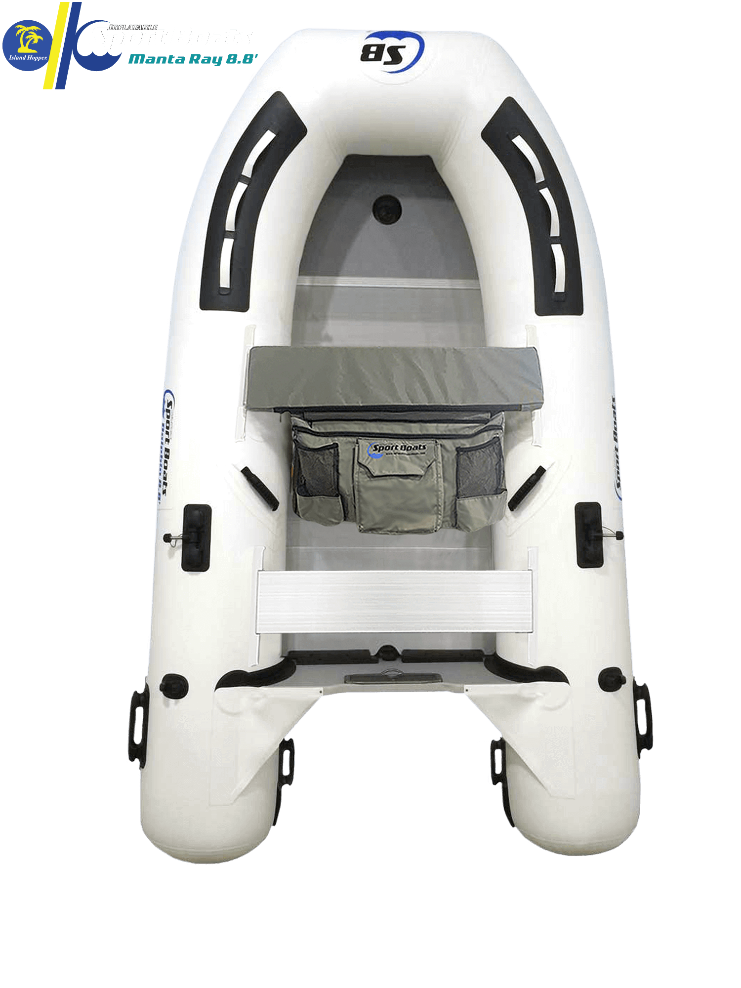 Manta Ray 8.8 aluminum floor inflatable fishing boat — Island Hopper
