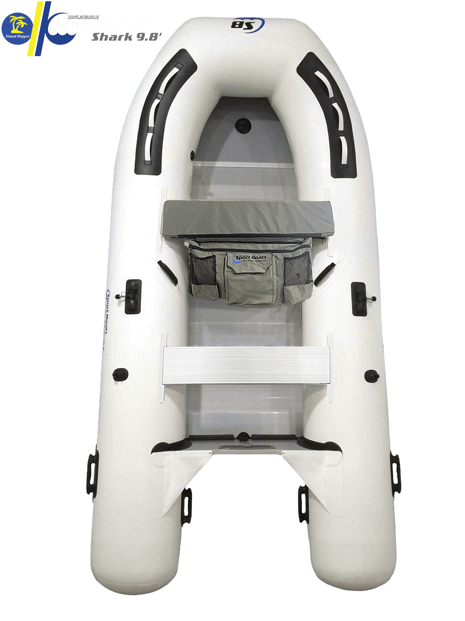 Shark 9.8 aluminum floor inflatable fishing boat — Island Hopper