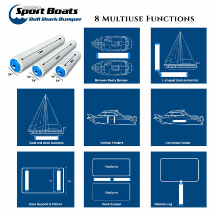 Inflatable Bull Shark Bumper Fenders