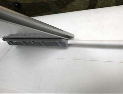 Aluminum bench seat installed across an inflatable dinghy