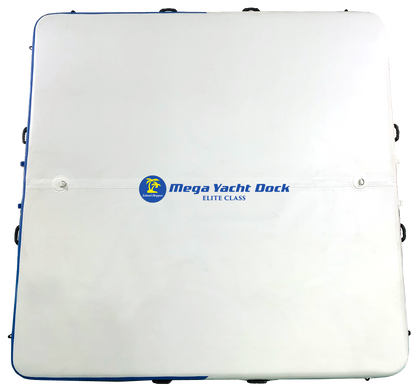 Island Hopper Mega Yacht Dock 10 x 10 ft inflatable dock bottom with 2 mooring d-rings