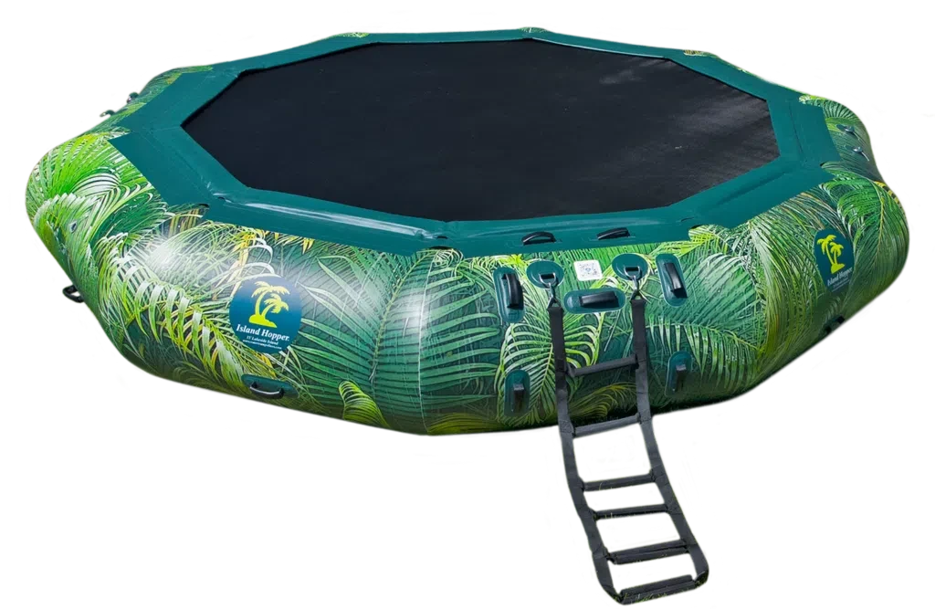 15’ Water Bouncer Lakeside Water Park with 1 Lakeside Platform/Slide