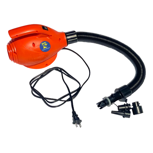 Power Egg 110V electric air pump for inflatables with hose, wall plug, and valve adapters